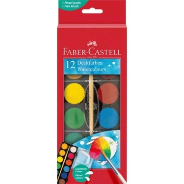 FABER CASTELL BÜYÜK BOY SULU BOYA 12 RENK