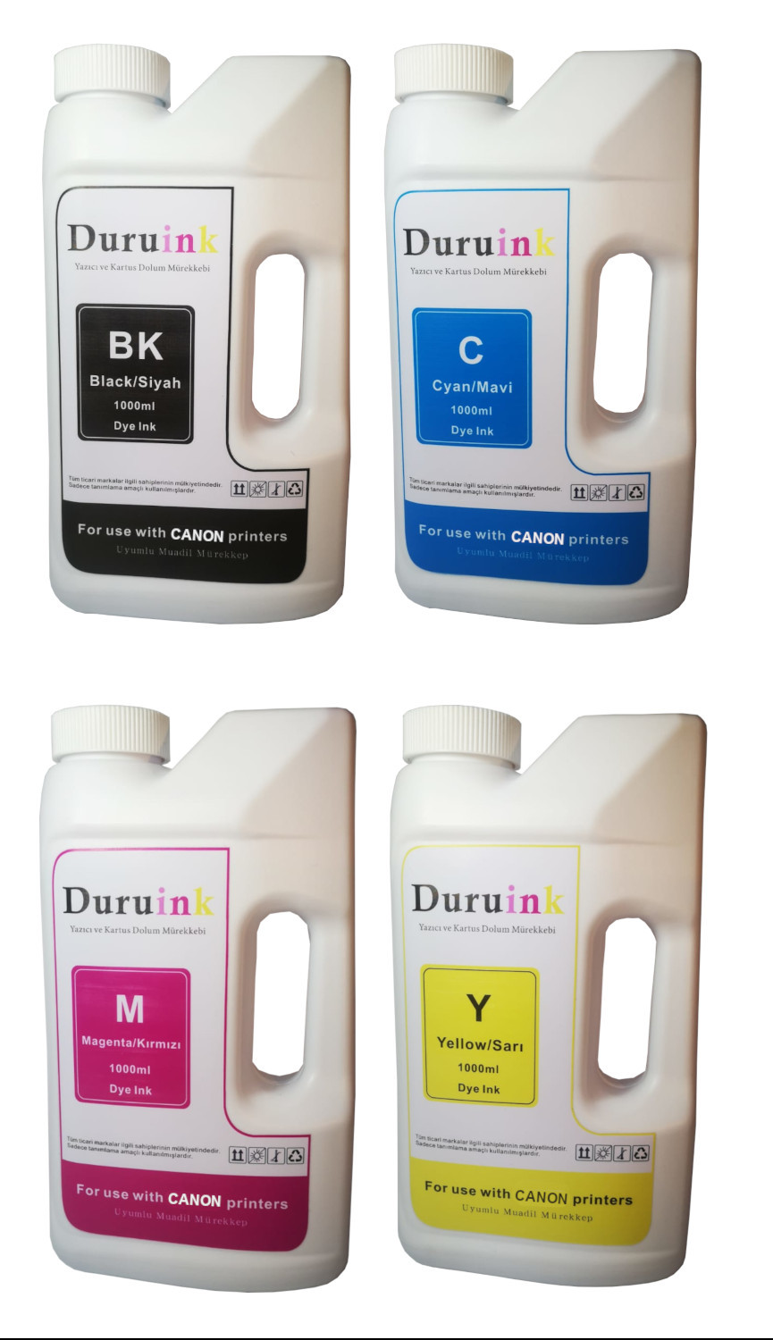 Duruink Canon Pixma G1410 GI-490 UYUMLU MÜREKKEP SETİ 4x1000ml