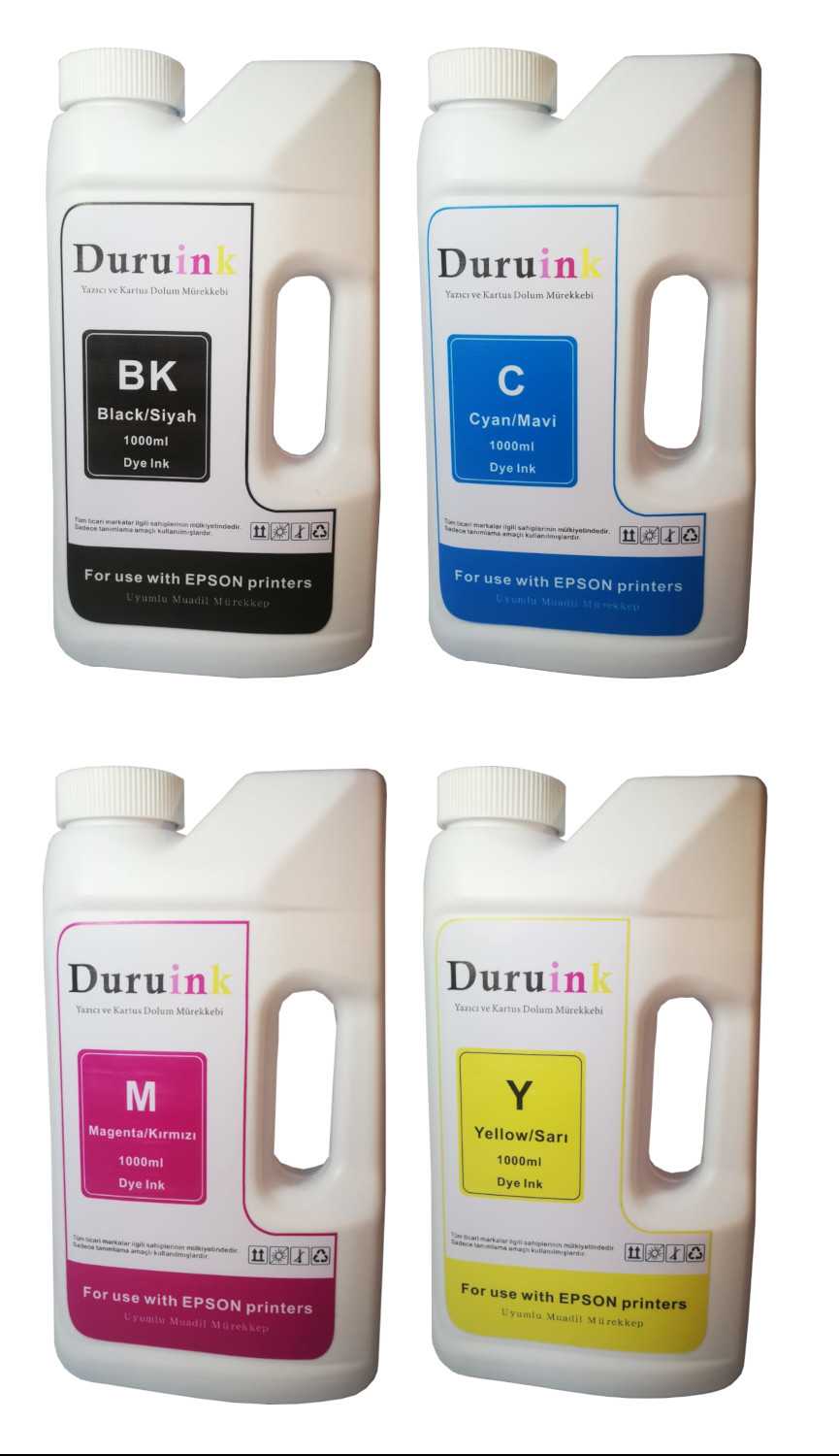 DURUINK EPSON  Stylus DX400 UYUMLU  MÜREKKEP SETİ  4 RENK  4x1000ml