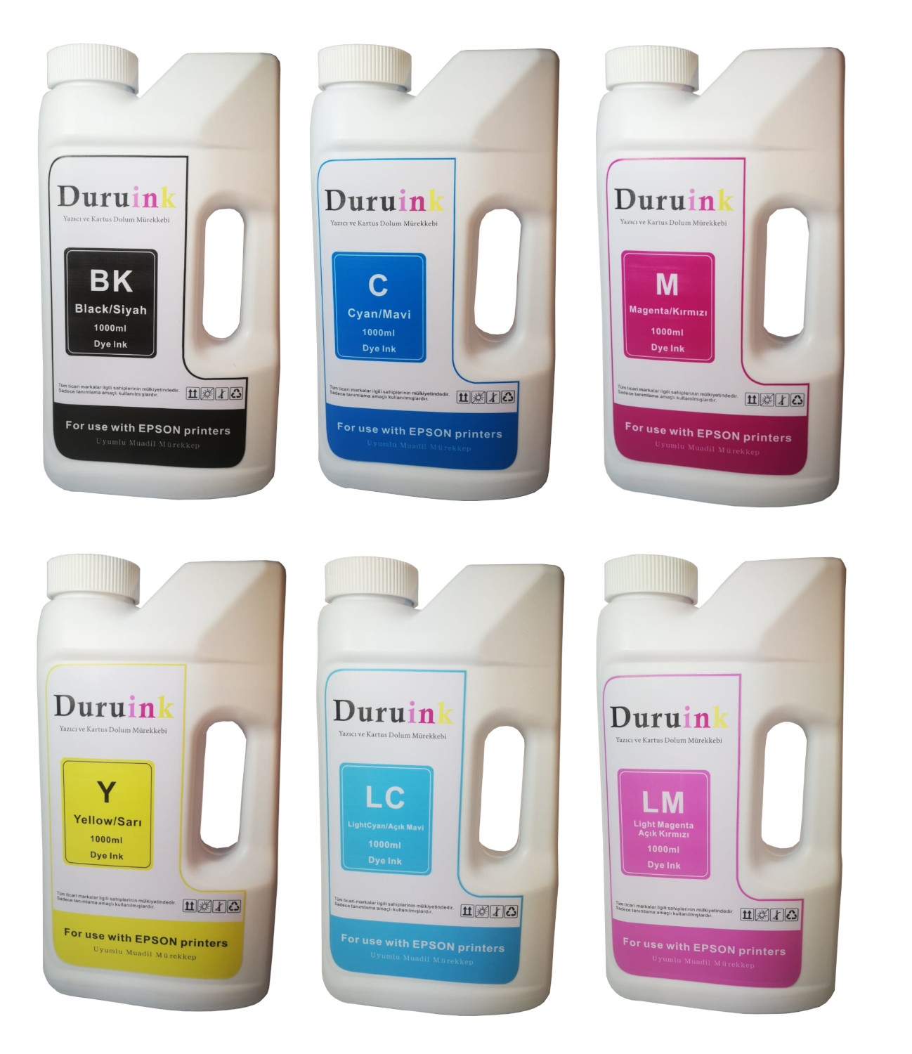 DURUINK EPSON  L1300 UYUMLU MÜREKKEP SETİ  6 RENK 6X1000ML