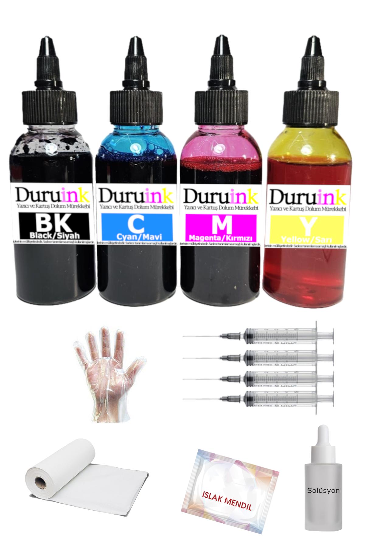 Duruink Brother MFC DCP-T300 Uyumlu 4x100ml Mürekkep Dolum Seti