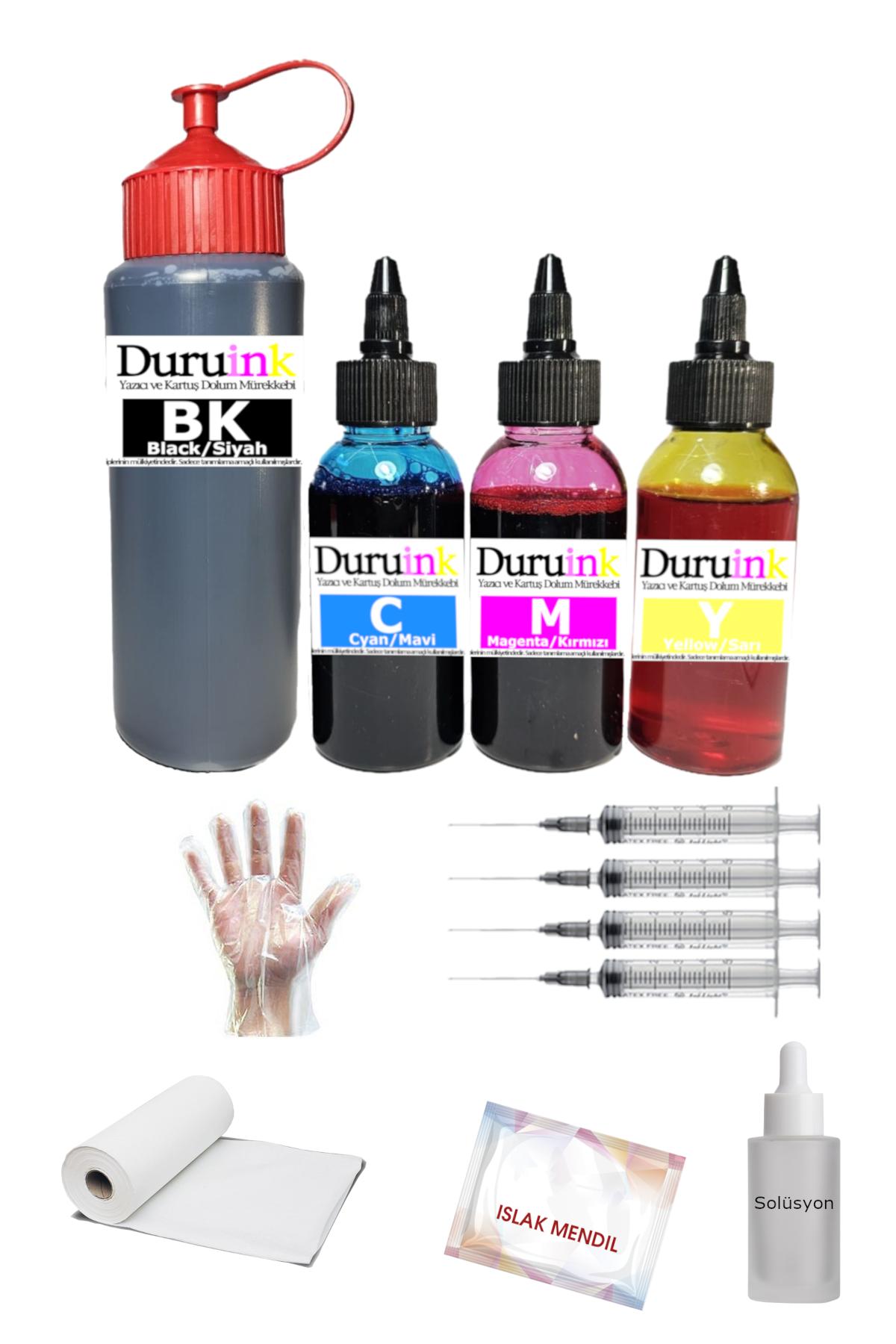 Duruink Brother MFC DCP-T500W Uyumlu 500ml Siyah + 3x100ml Renkli Mürekep Seti