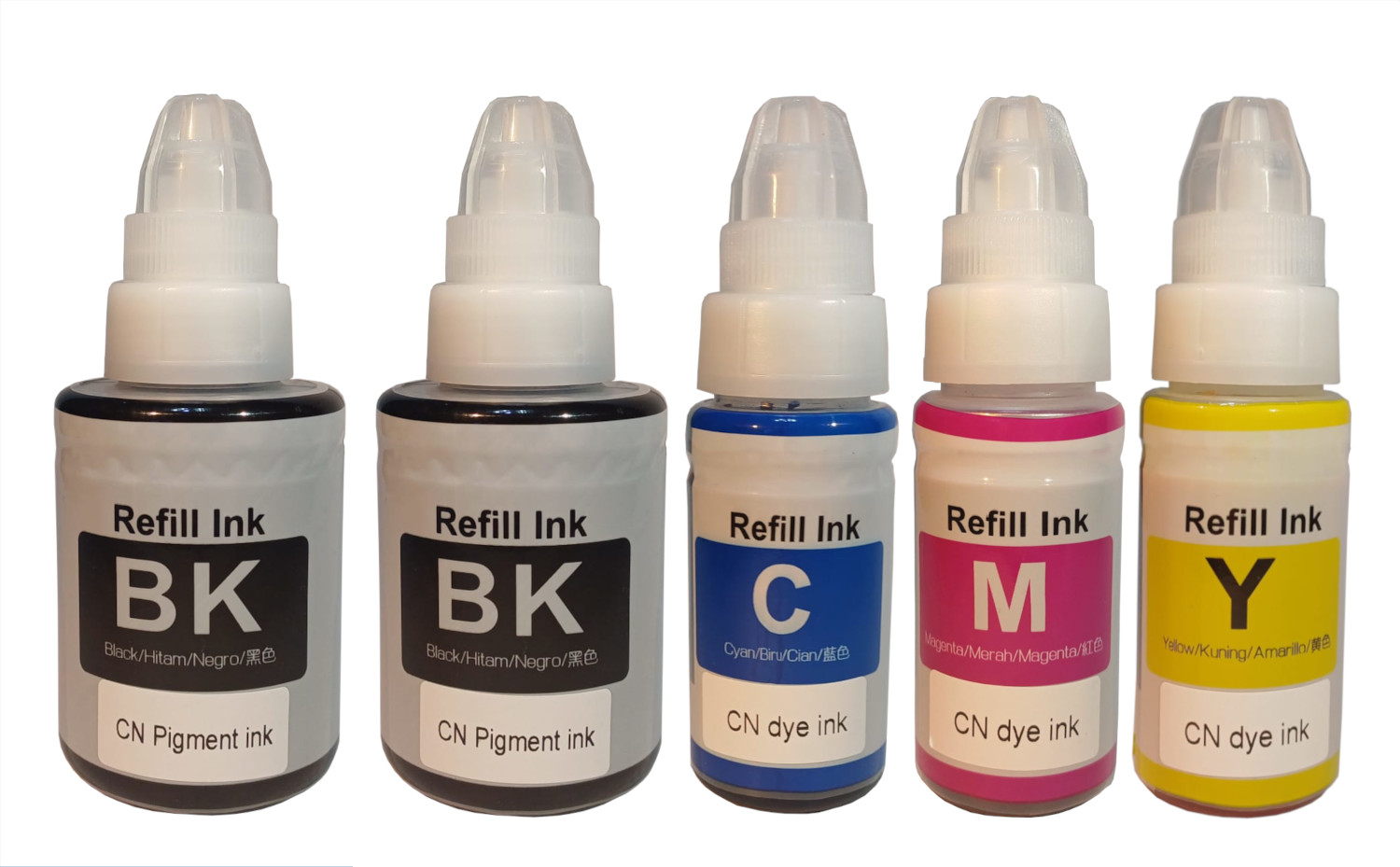 Duruink Canon Pixma G1410 GI-490 UYUMLU MÜREKKEP SETİ 2x135ml Siyah + 3x70ml Renkli