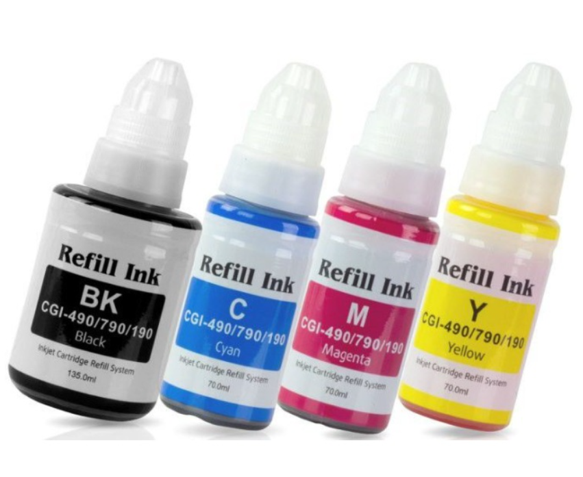 Duruink Canon Pixma G4411 GI-490 UYUMLU MÜREKKEP SETİ 135ml Siyah + 3x70ml Renkli