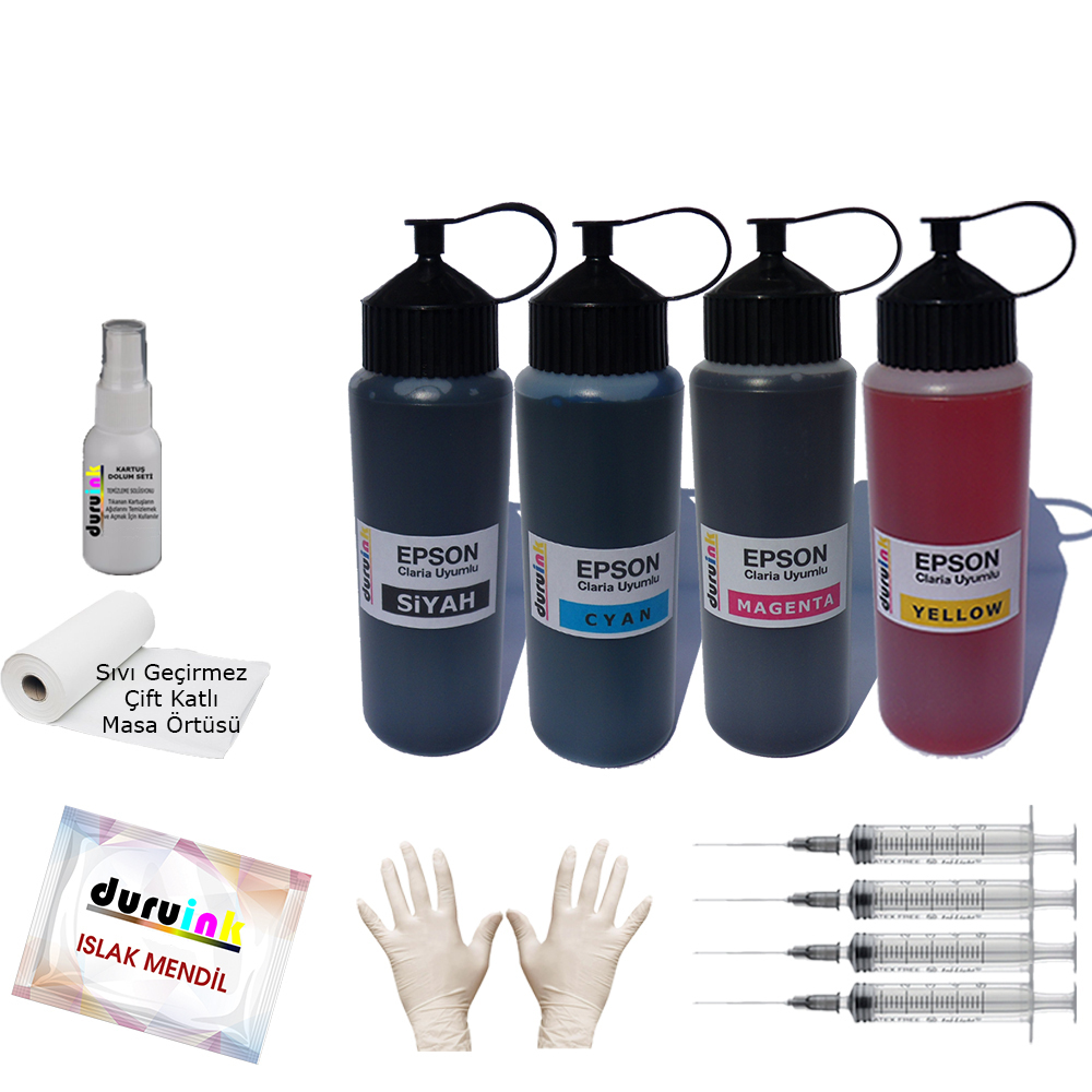 DURUINK EPSON  Stylus SX100 UYUMLU  MÜREKKEP SETİ  4 RENK  4x500ml