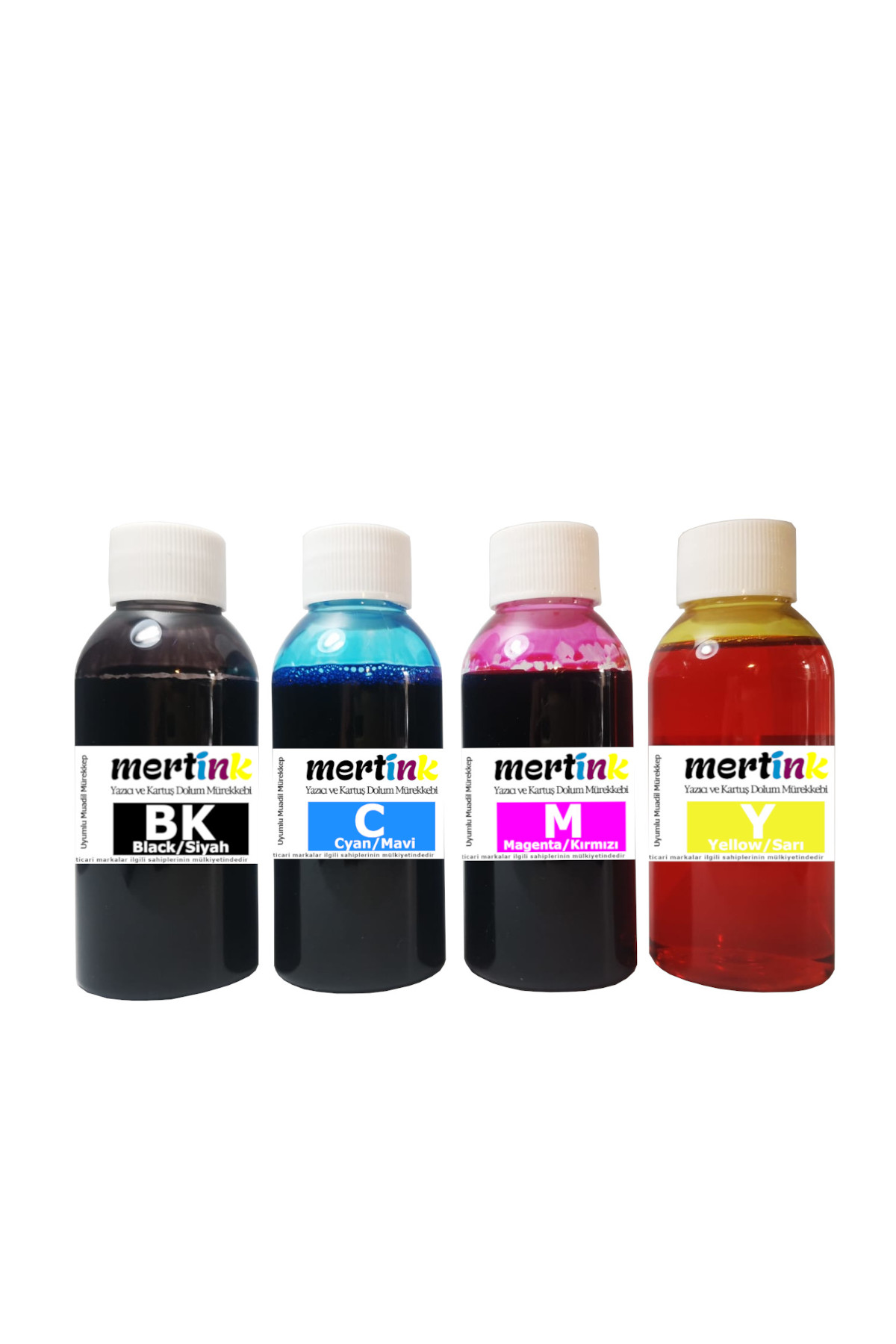 MERTINK HP K7100 D5160 B8350 (344 343 339) KARTUŞ DOLUM SETİ  4x100ML 4