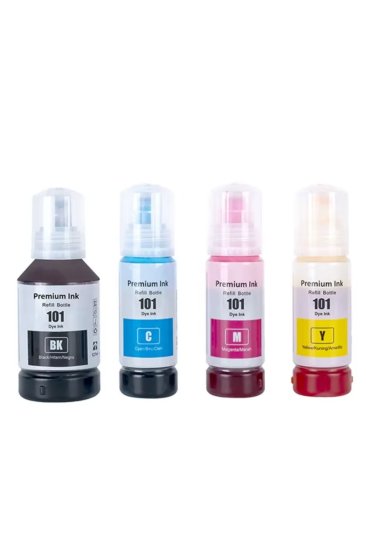EPSON ECOTANK ET2804 MÜREKKEP 127ML SİYAH+3X70ML RENKLİ + 1000ML SİYAH
