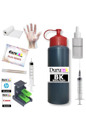 DURUINK HP 1100 1110 1209 SİYAH KARTUŞ DOLUM SETİ 500 ML (27 28) Kolay ve Hesaplı