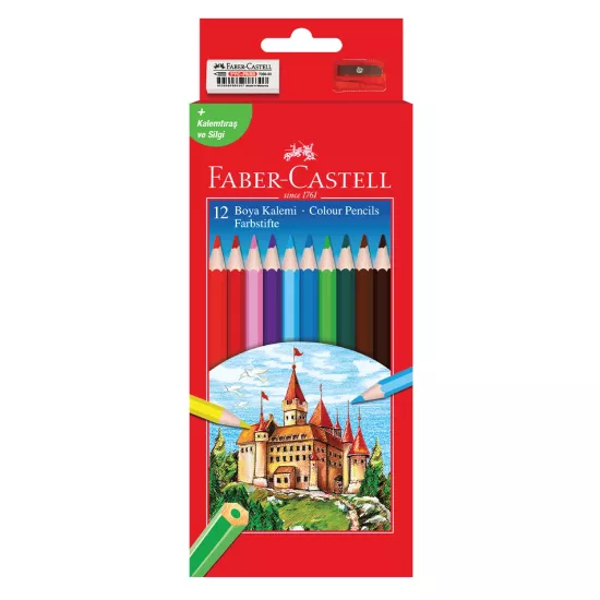 Faber Castell Kuru Boya 12 Renk – Canlı ve Yoğun Renkler