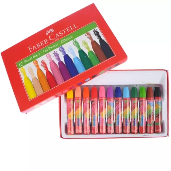 Faber Castell Pastel Boya 12 Renk – Yumuşak Dokulu Canlı Boyalar