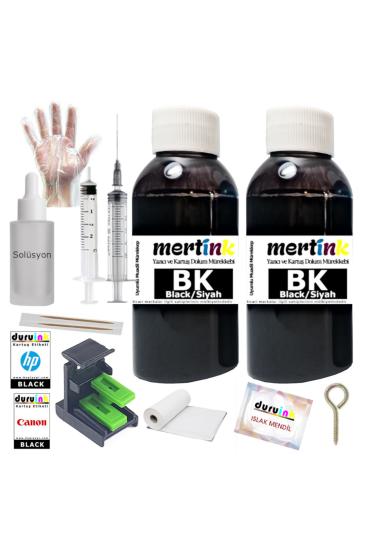 MERTINK HP 6940 6980 100 (343 337) KARTUŞ DOLUM SETİ 2x100ML SİYAH Kolay ve Hesaplı
