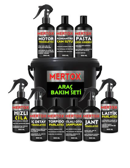 MERTOX 10 Parça Müthiş Oto Araç Araba Yıkama Temizlik Bakım Seti Kovalı