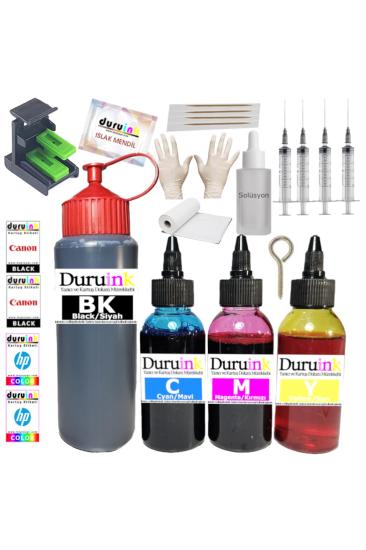 DURUINK CANON TS3450 (PG-545 CL-546) UYUMLU KARTUŞ DOLUM SETİ 500ML SİYAH+3x100ML