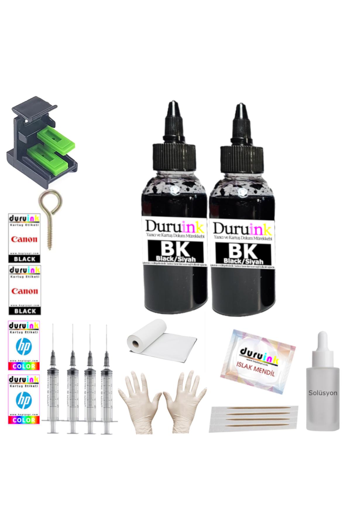 DURUINK%20CANON%20iP2700%20iP2702%20MP230%20(PG%20510)%20SİYAH%20KARTUŞ%20MÜREKKEP%20DOLUM%20SETİ%202X100%20ML